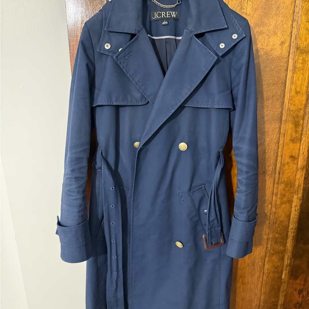 J. Crew Navy Trench Coat-Size 4 (runs small)